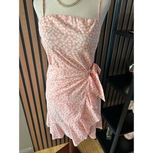 Hello Molly Princess Polly Mini Dress Light Pink Floral Size M